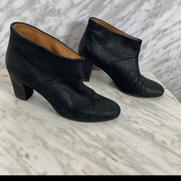 Maison Martin Margiela Booties - Size 37.5 Black, Leather, Ankle Boot - Picture 3 of 14